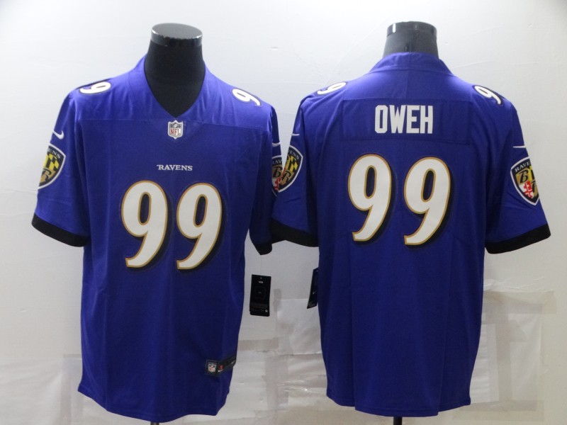 Men Baltimore Ravens 99 Odafe Oweh Nike blue Game NFL Jersey